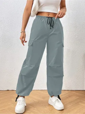 Light Blue HighRise Drawstring Joggers