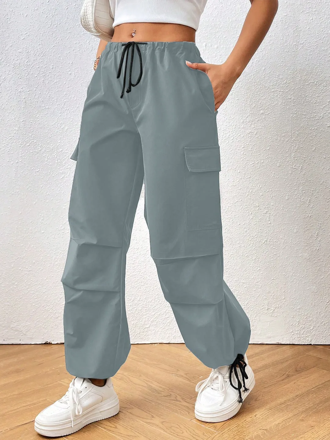 Light Blue HighRise Drawstring Joggers