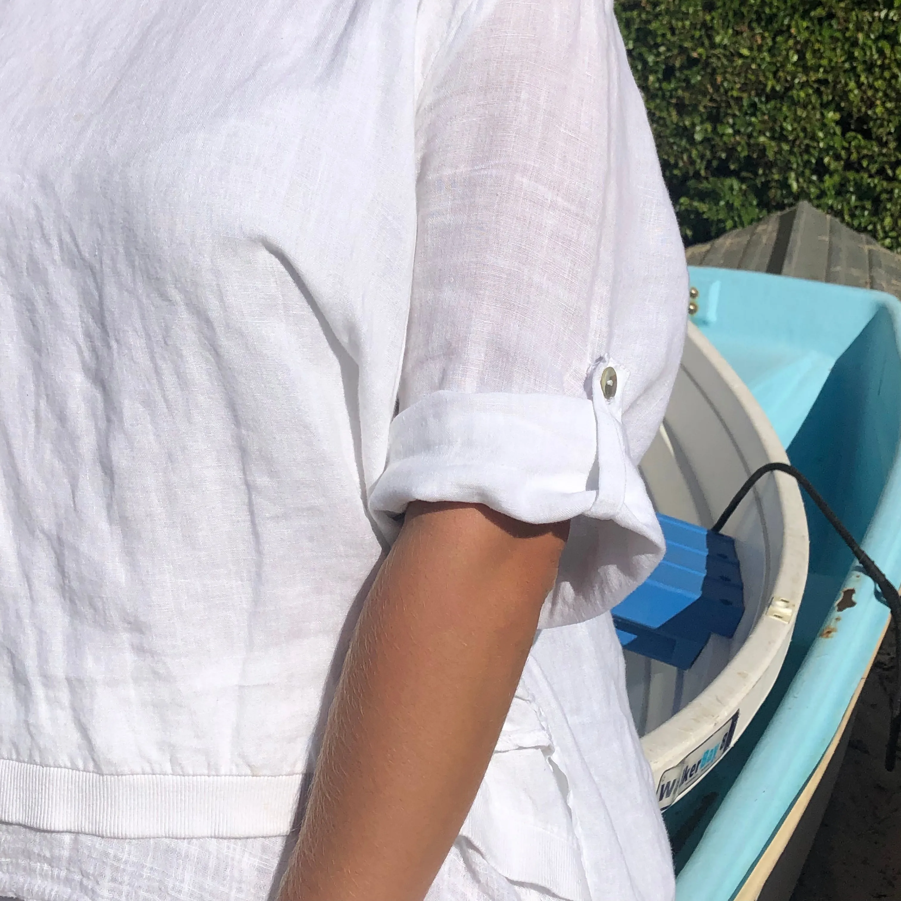 Linen Layered Top with Muslin