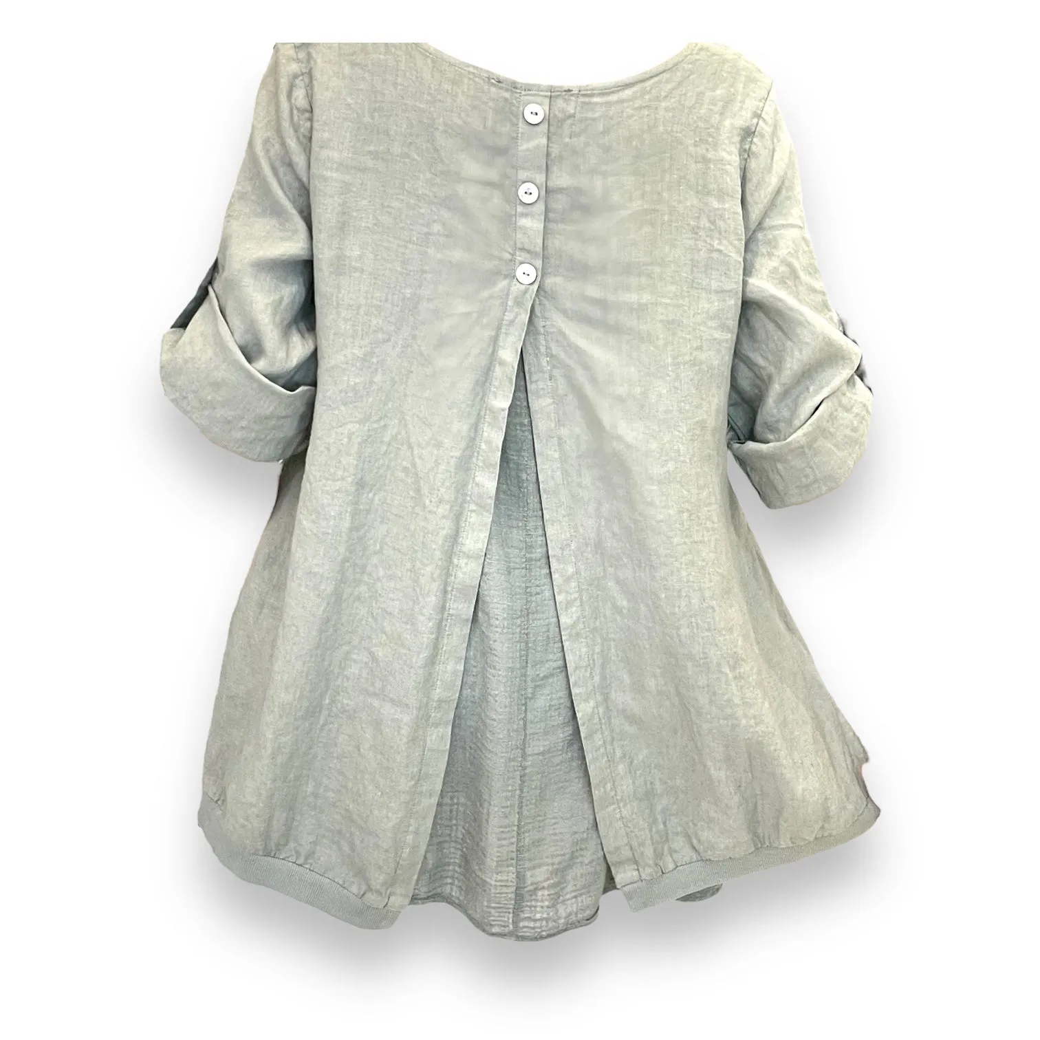 Linen Layered Top with Muslin