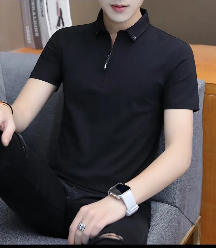 Men's zip Polo Cotton T-shirts