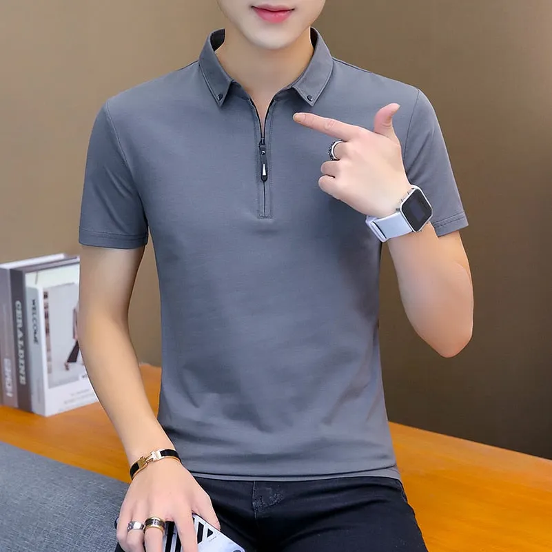 Men's zip Polo Cotton T-shirts