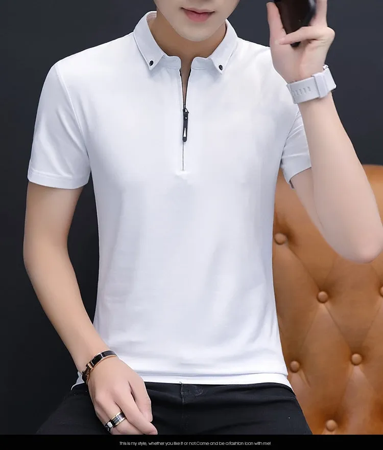 Men's zip Polo Cotton T-shirts