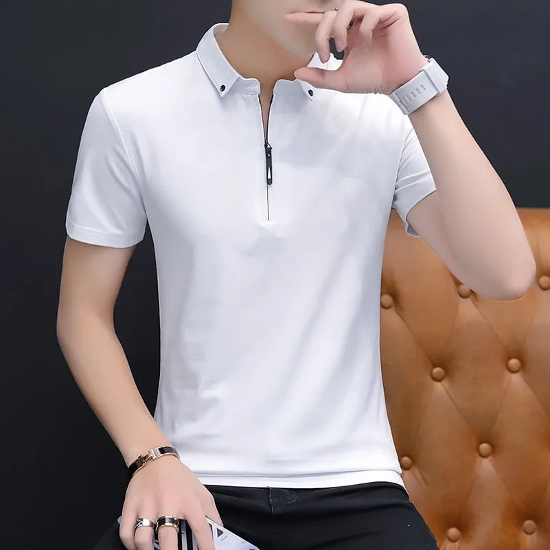 Men's zip Polo Cotton T-shirts