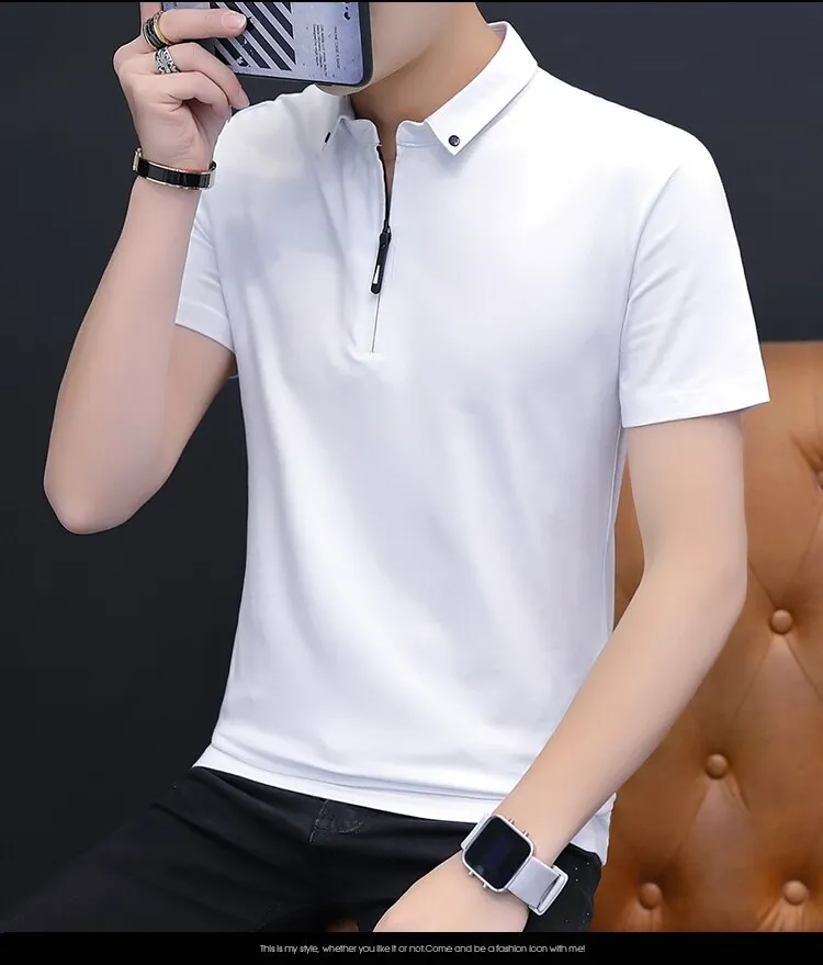 Men's zip Polo Cotton T-shirts