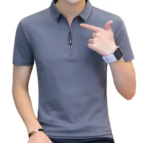 Men's zip Polo Cotton T-shirts