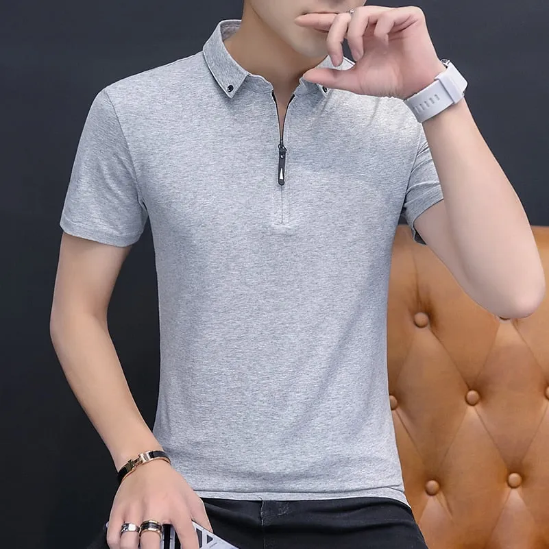 Men's zip Polo Cotton T-shirts