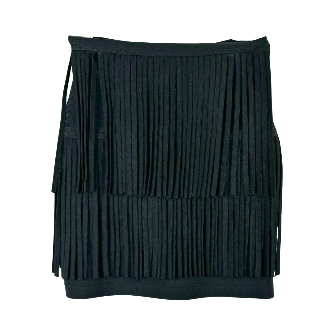 Mistress Rocks Bandage Fringed Mini Skirt