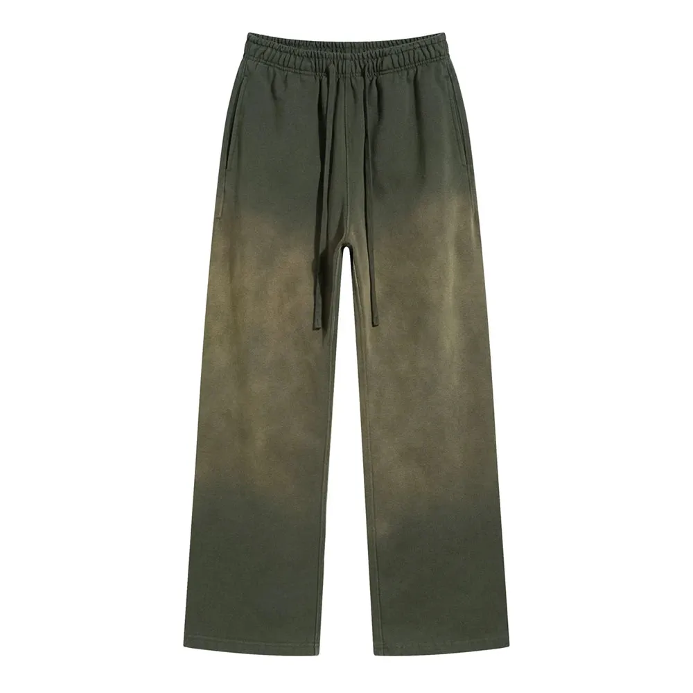 Moody Solid Color Knit Middle Washed Out Sweatpants
