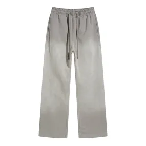 Moody Solid Color Knit Middle Washed Out Sweatpants