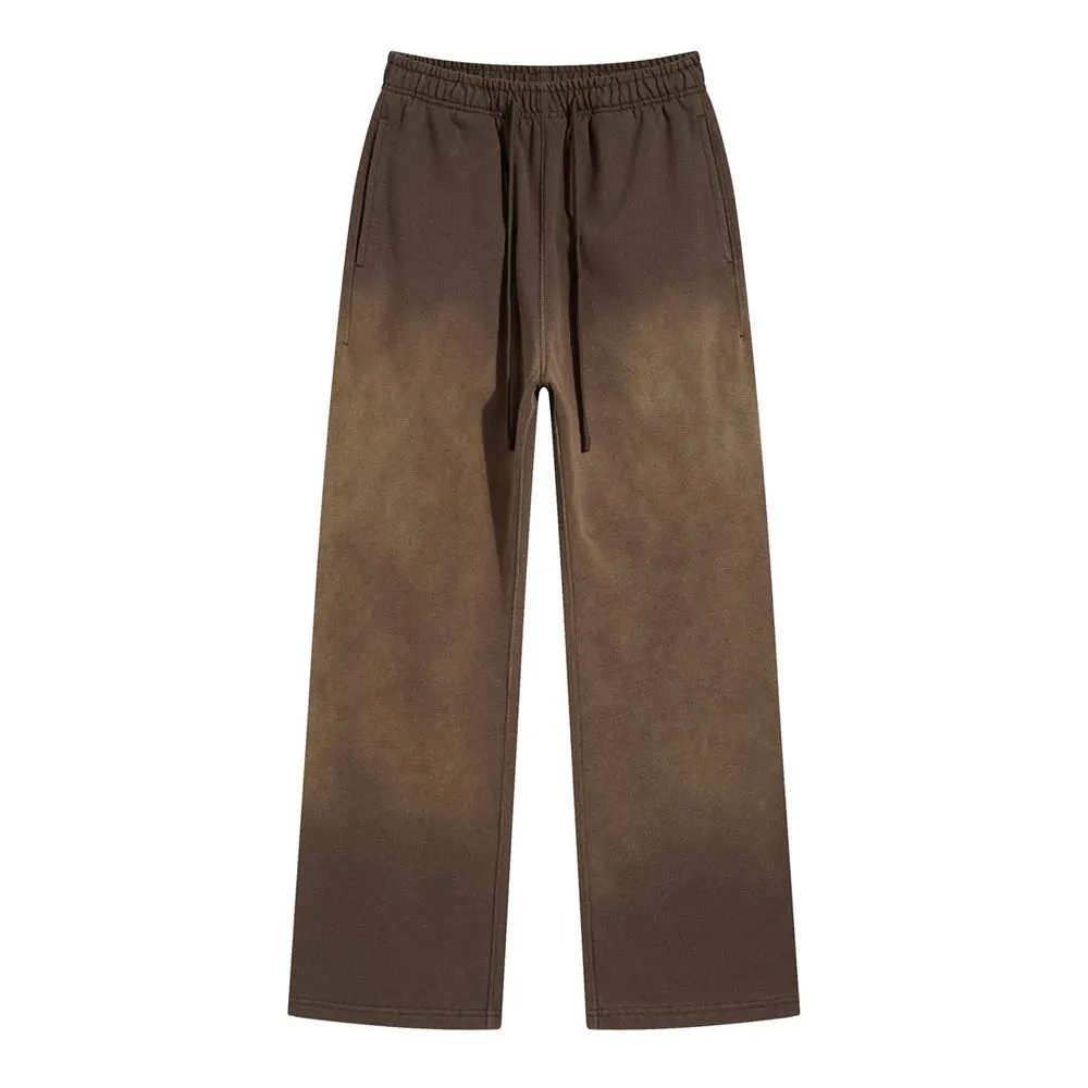 Moody Solid Color Knit Middle Washed Out Sweatpants