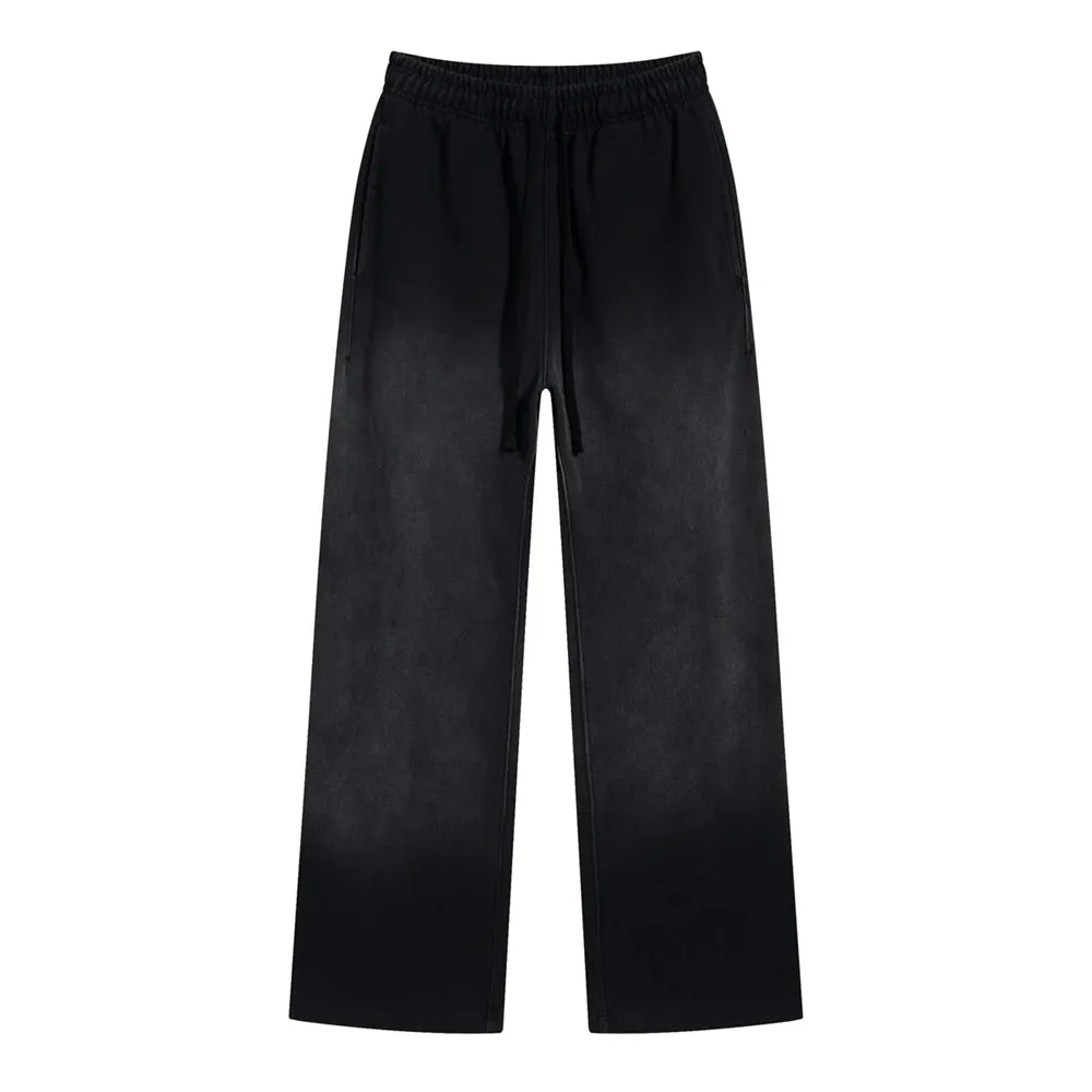 Moody Solid Color Knit Middle Washed Out Sweatpants