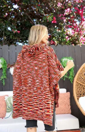 Mosaic Modernized Hooded Poncho