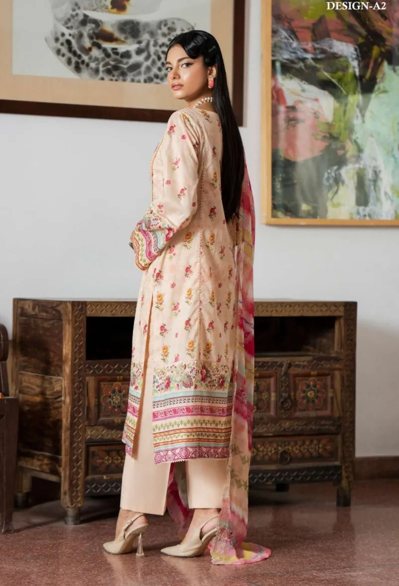 Musavvir Embroidered Lawn by GullJee – Design A2