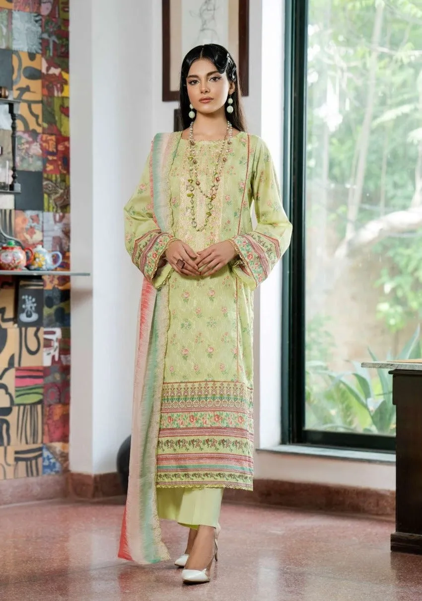 Musavvir Embroidered Lawn by GullJee – Design A4