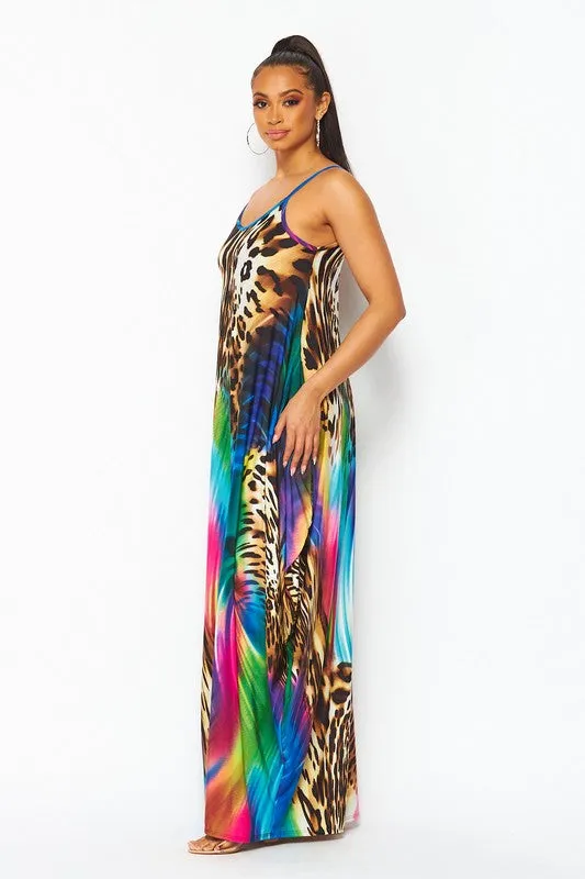 Myra Multi Print Maxi Dress