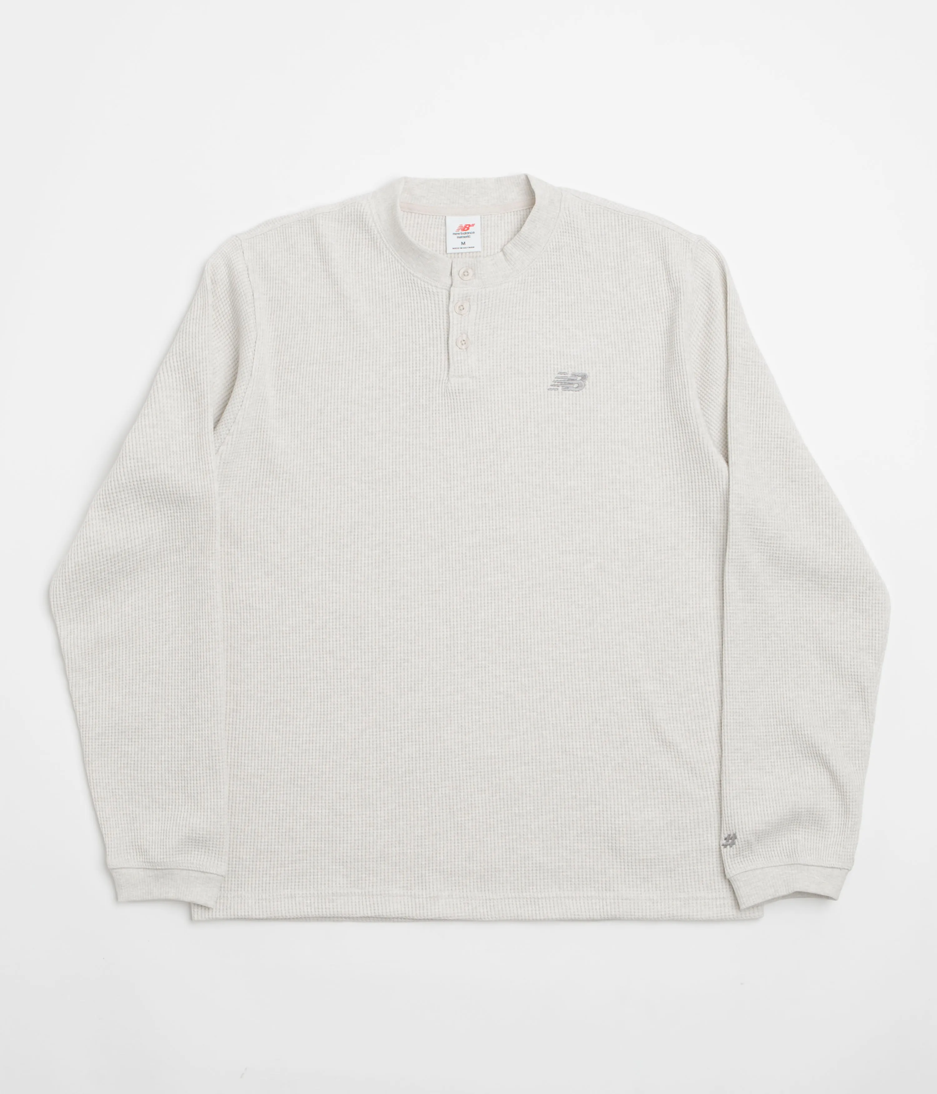 New Balance Numeric Henley Long Sleeve T-Shirt - Oatmeal Heather