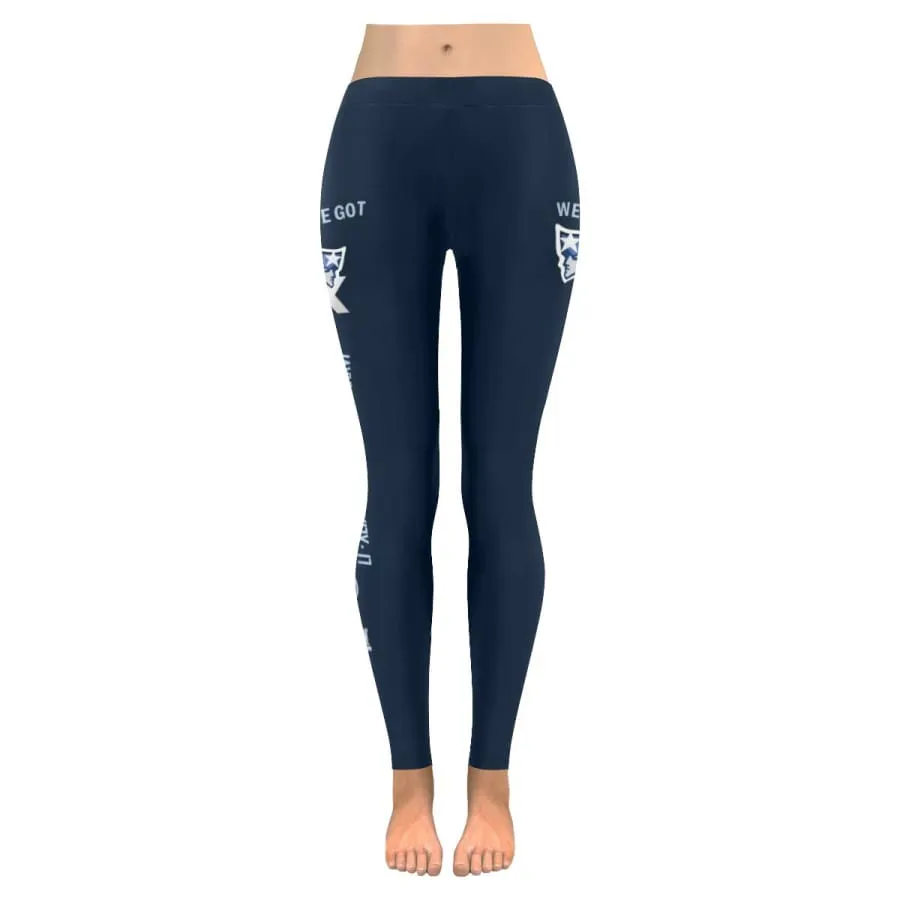 New England Patriots Super Bowl 6X Champions Leggings Navy Blue| Patriots Yoga Pants