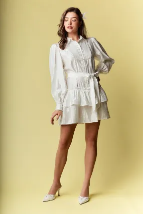 Pearl Shiny White Dress