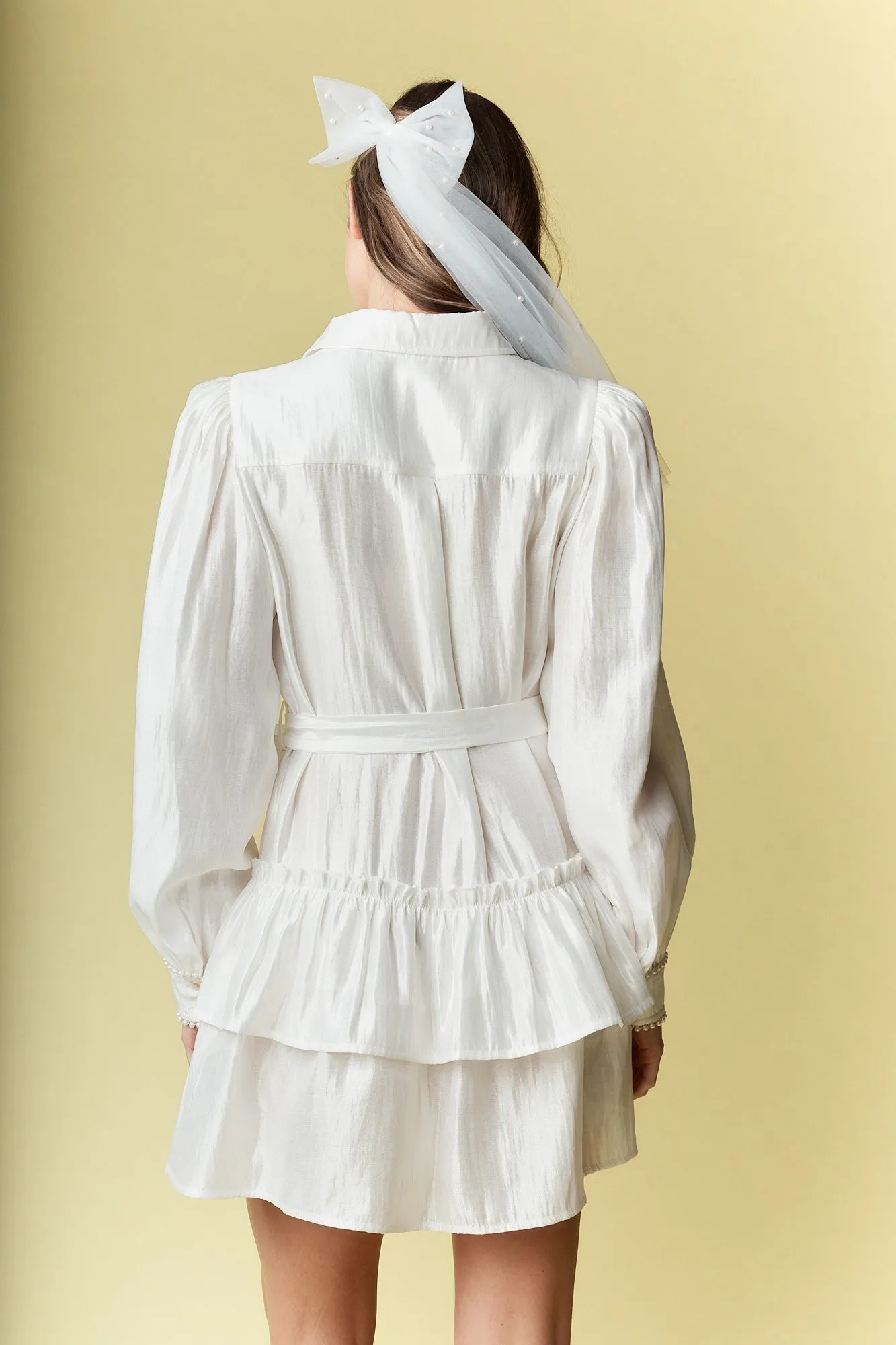 Pearl Shiny White Dress