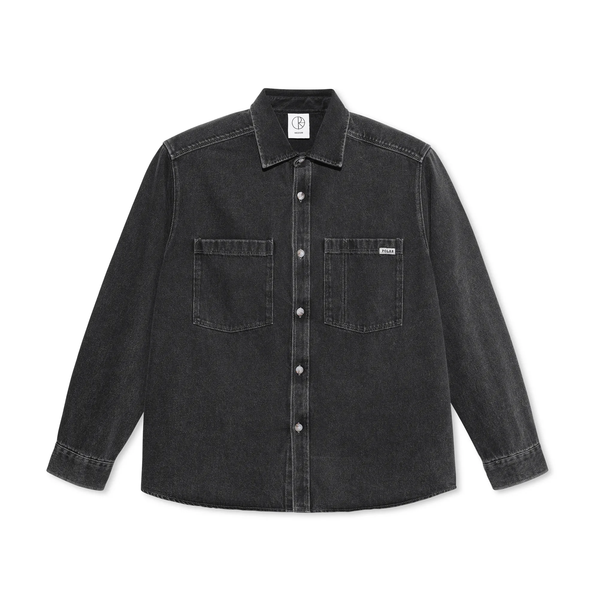 Polar - Mike L/S Denim Shirt - Silver Black