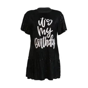 Pre Order:  It's My Birthday Sequined Mini Dress