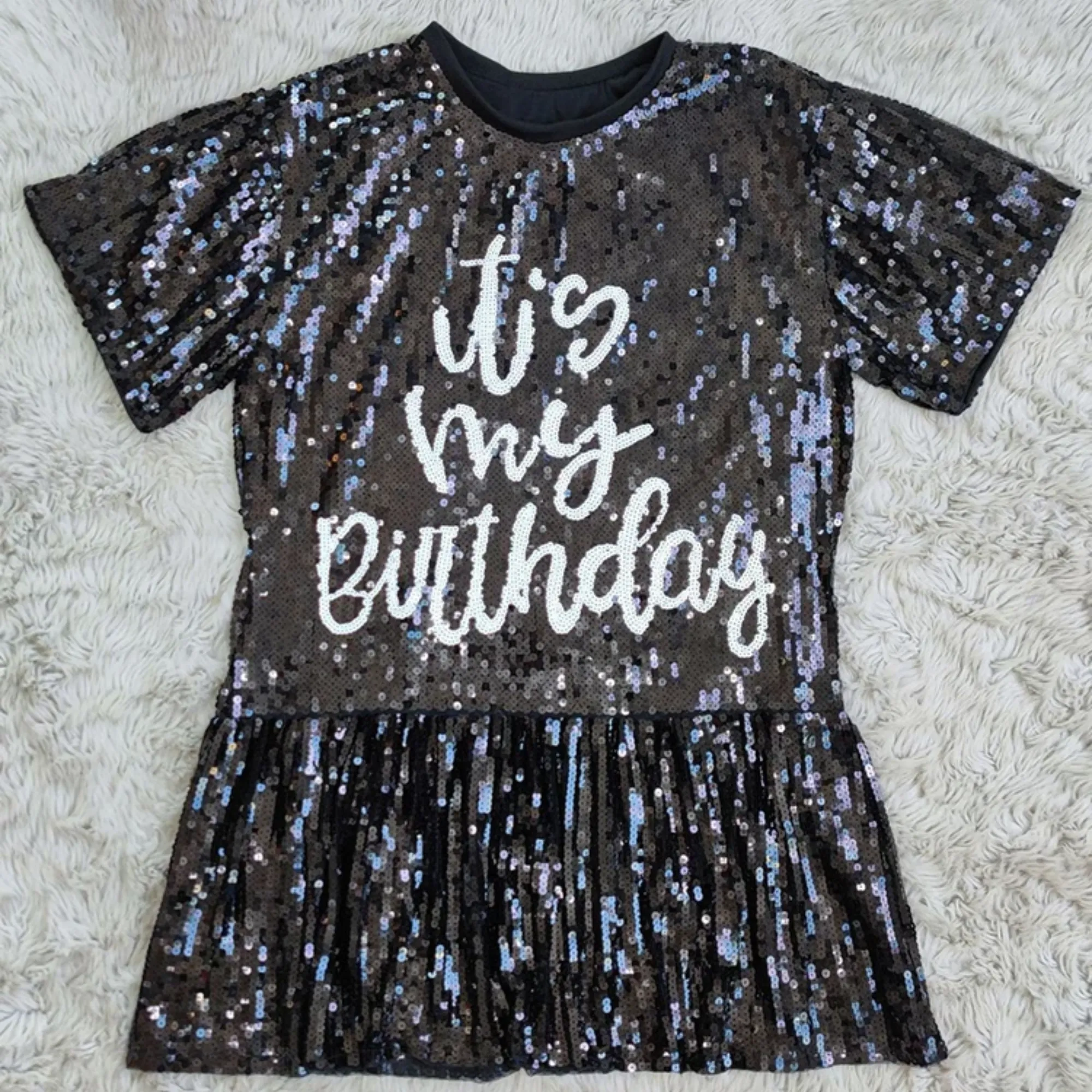 Pre Order:  It's My Birthday Sequined Mini Dress