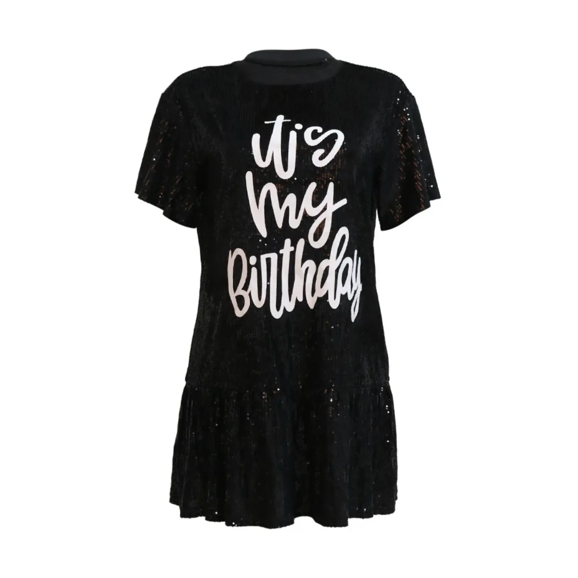 Pre Order:  It's My Birthday Sequined Mini Dress