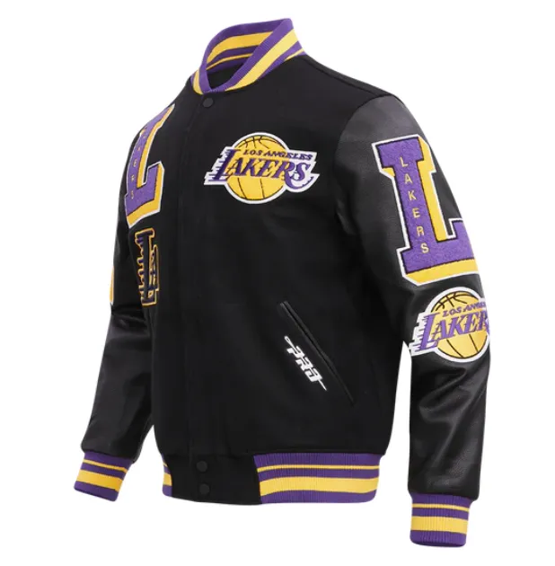 Pro Standard Jacket - Nba Los Angeles Lakers Mashup Men's Rib Wool Varsity Jacket - BKP - BLL6515745