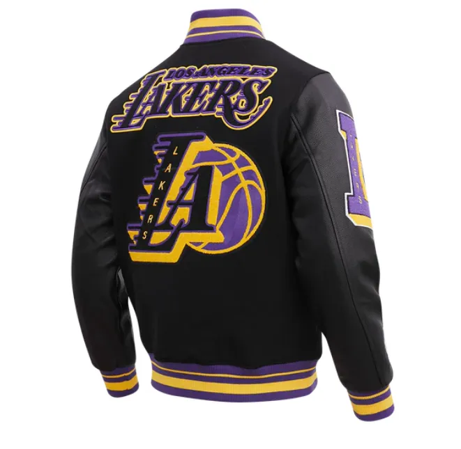Pro Standard Jacket - Nba Los Angeles Lakers Mashup Men's Rib Wool Varsity Jacket - BKP - BLL6515745