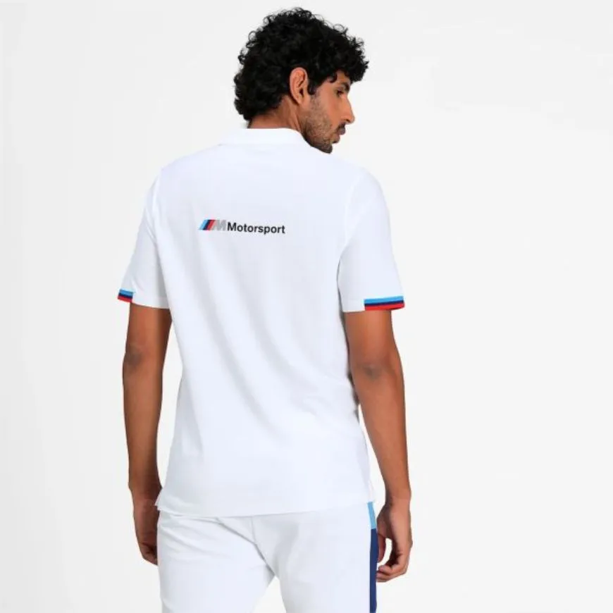 Puma Bmw Men Lifestyle Polo Short Sleeve White