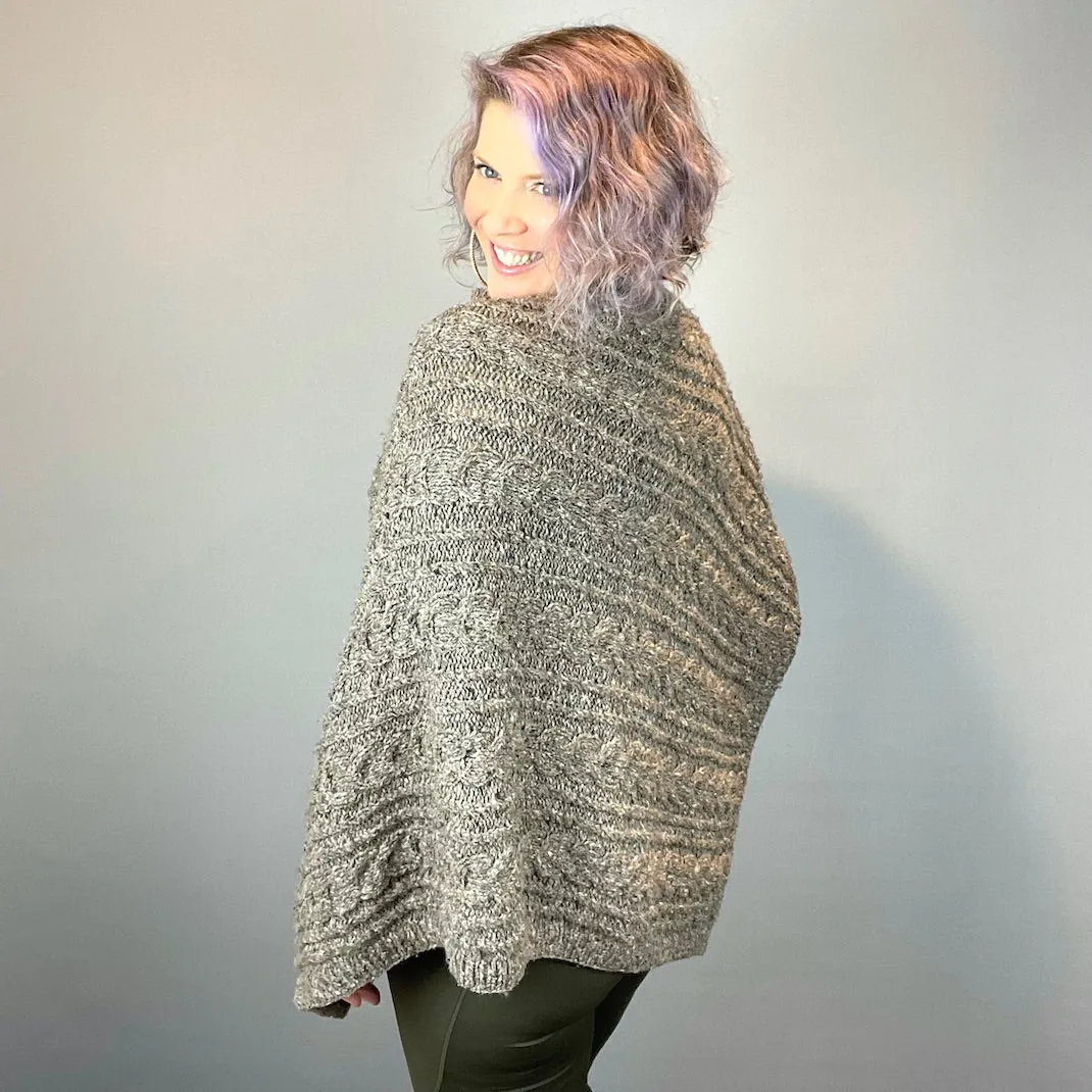 Queensland Cabled Poncho Knitting Kit | Queensland Kathmandu Aran & Knitting Pattern