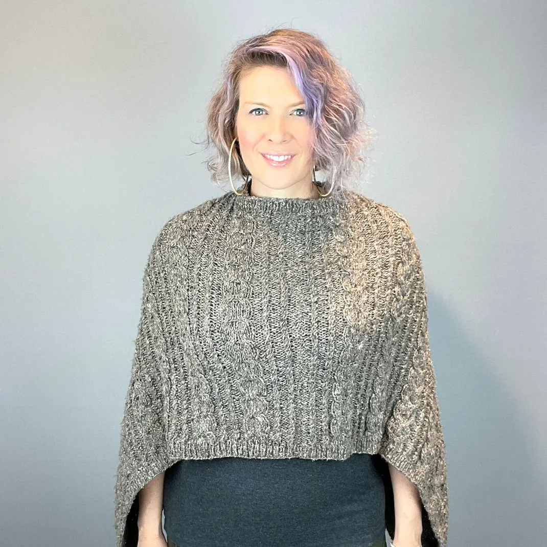 Queensland Cabled Poncho Knitting Kit | Queensland Kathmandu Aran & Knitting Pattern