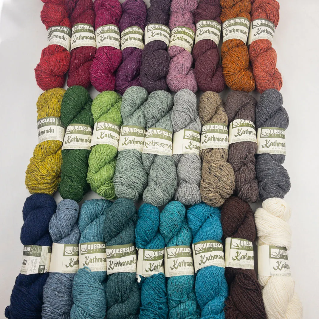 Queensland Cabled Poncho Knitting Kit | Queensland Kathmandu Aran & Knitting Pattern