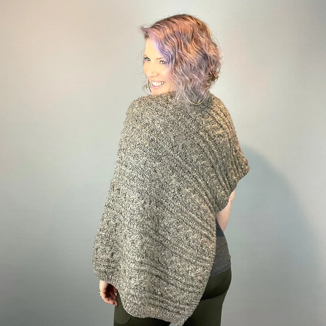 Queensland Cabled Poncho Knitting Kit | Queensland Kathmandu Aran & Knitting Pattern