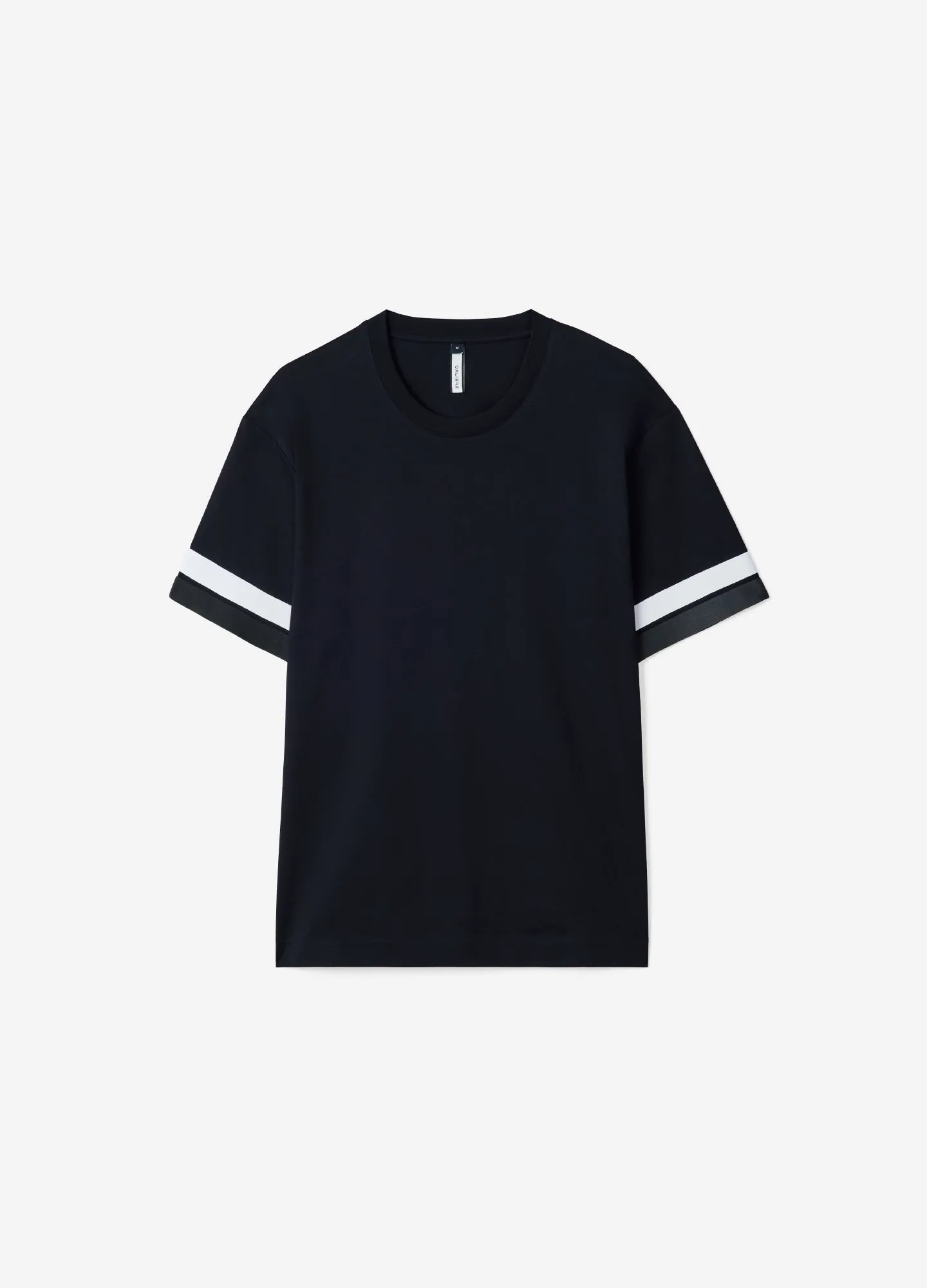 Relaxed Fit Stripe Cuff T-shirt Black