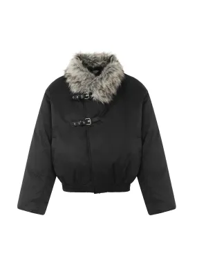 Retro Fur Collar Thickened Coat