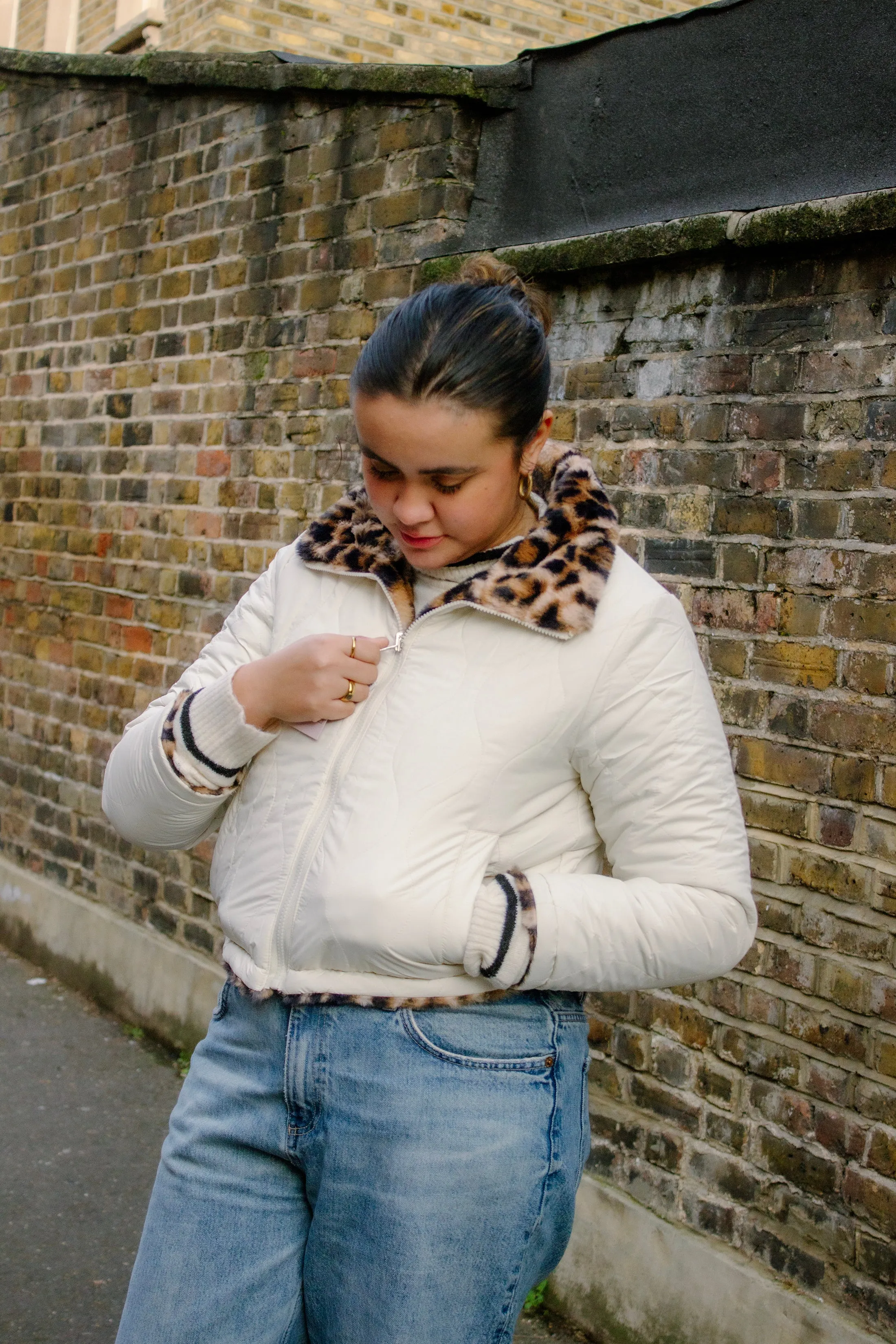 Reversible Leopard and Quilted Jacket