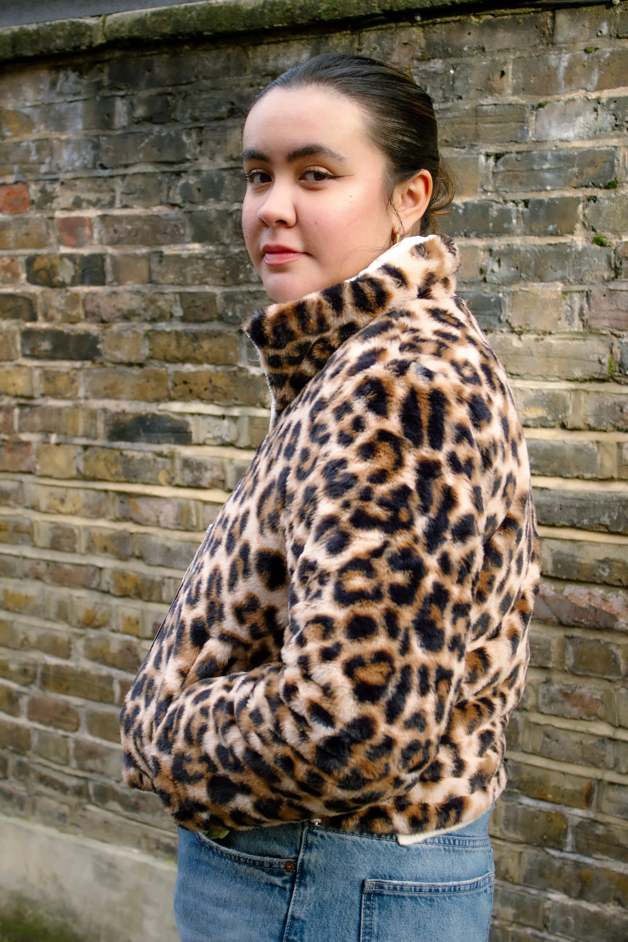Reversible Leopard and Quilted Jacket