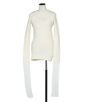 rib layer long sleeve top