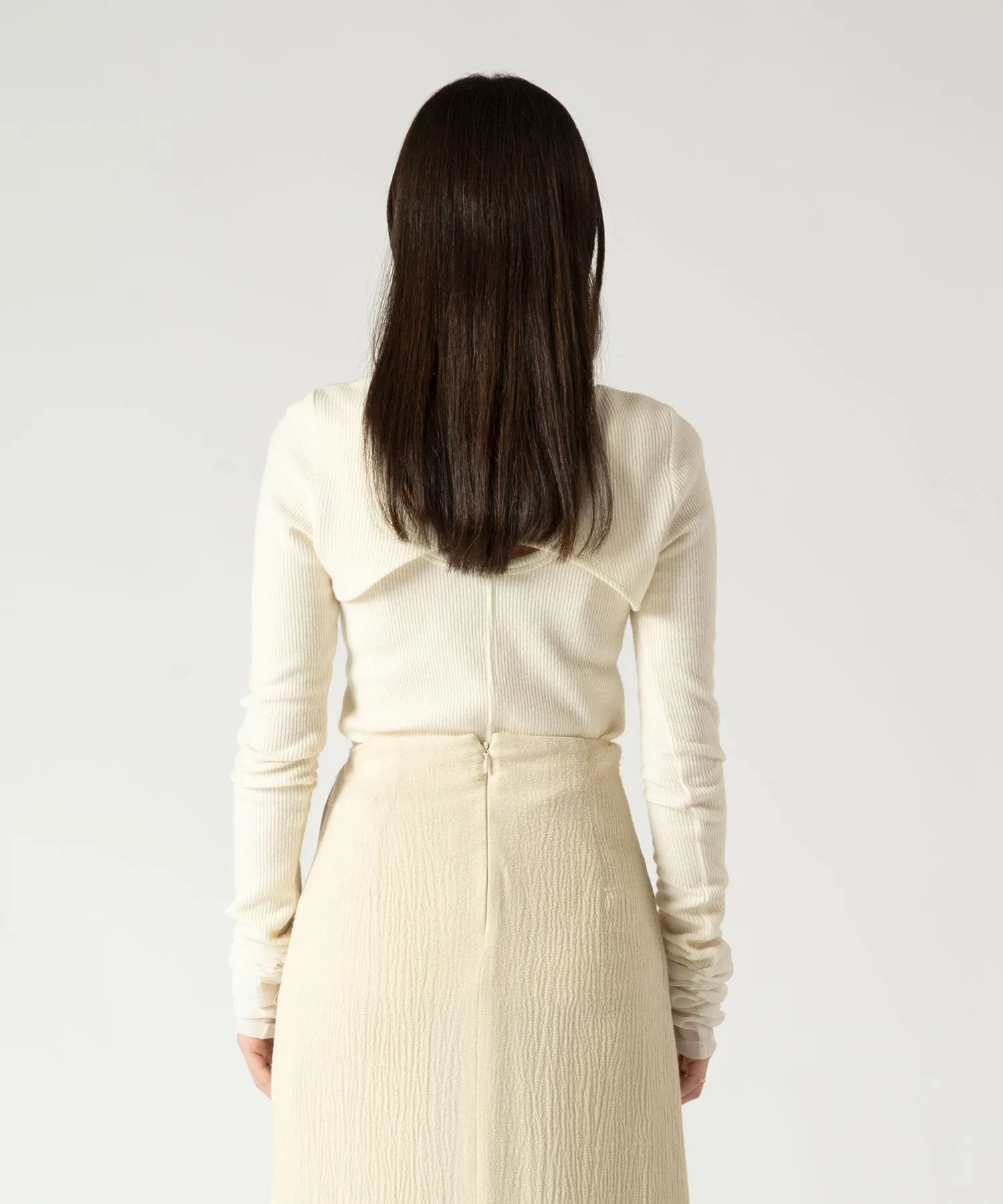 rib layer long sleeve top
