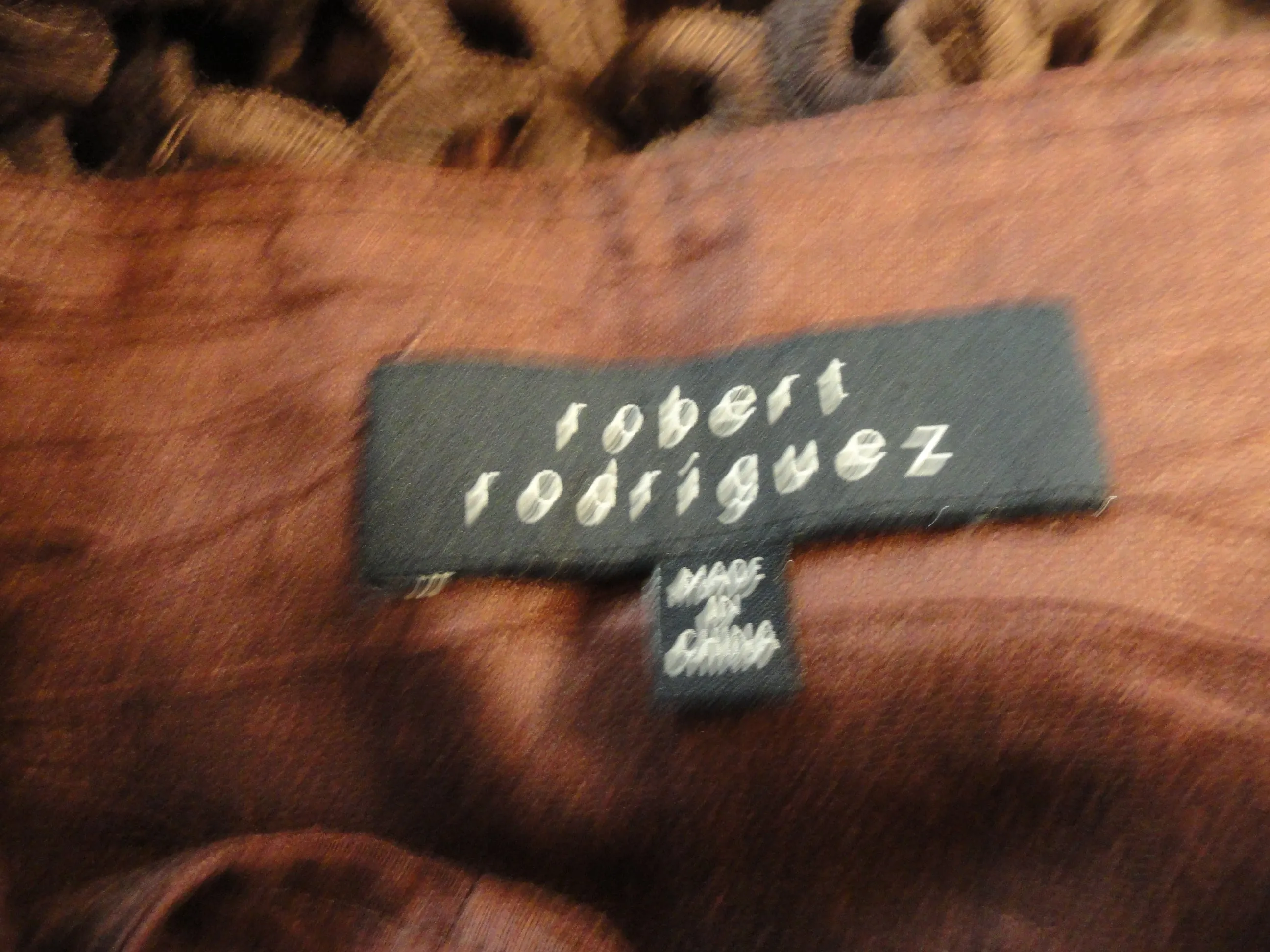 Robert Rodriquez Brown Embroidered Layered Skirt Size 28” SKU 000169