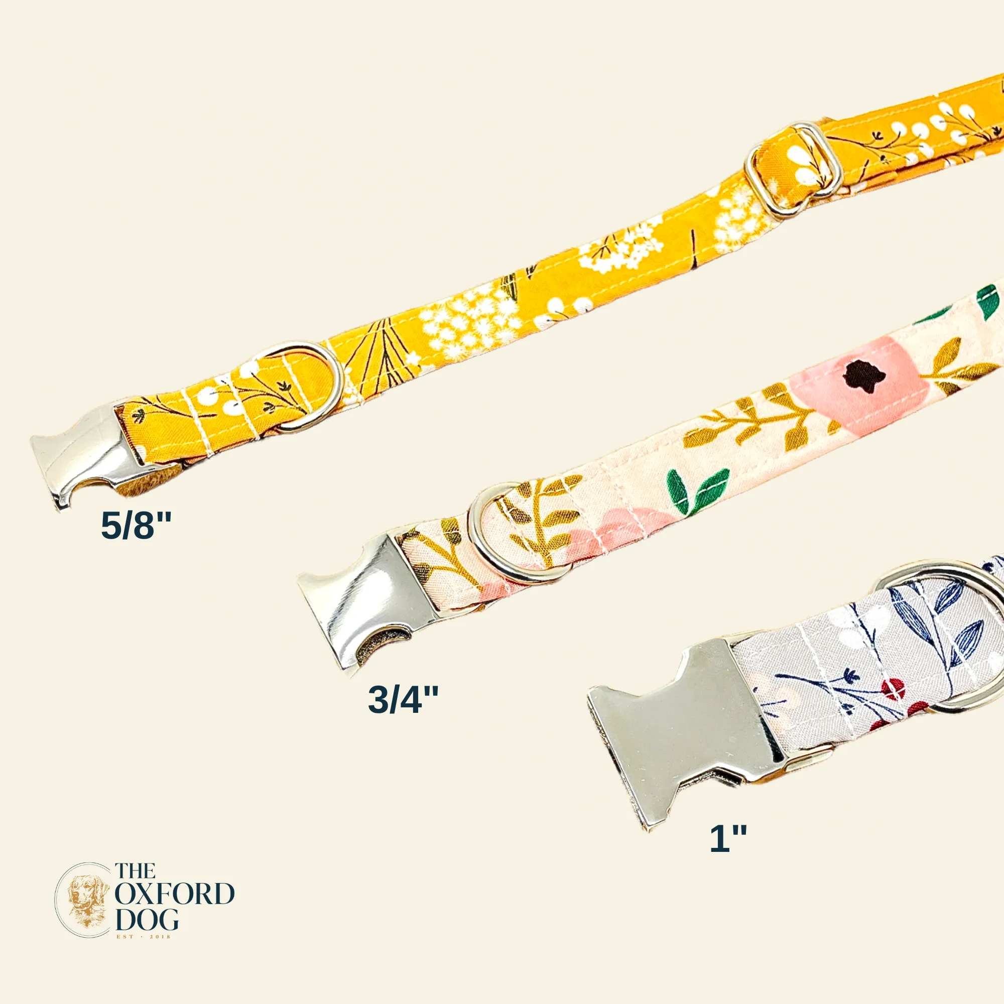Rust Orange Floral | Collar and Leash Set