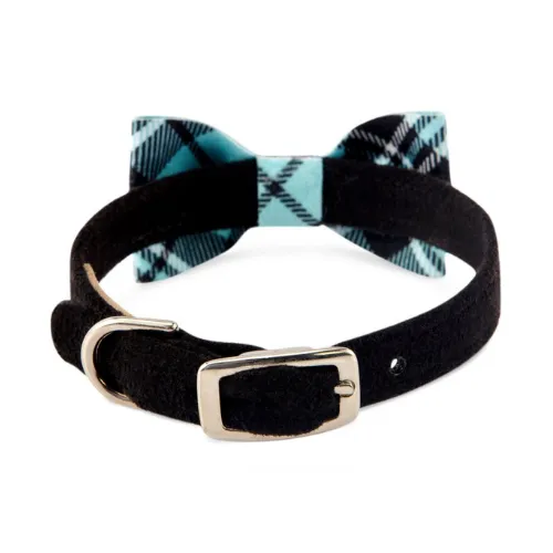 Scotty Bow Tie Collar — Black   Tiffi Plaid