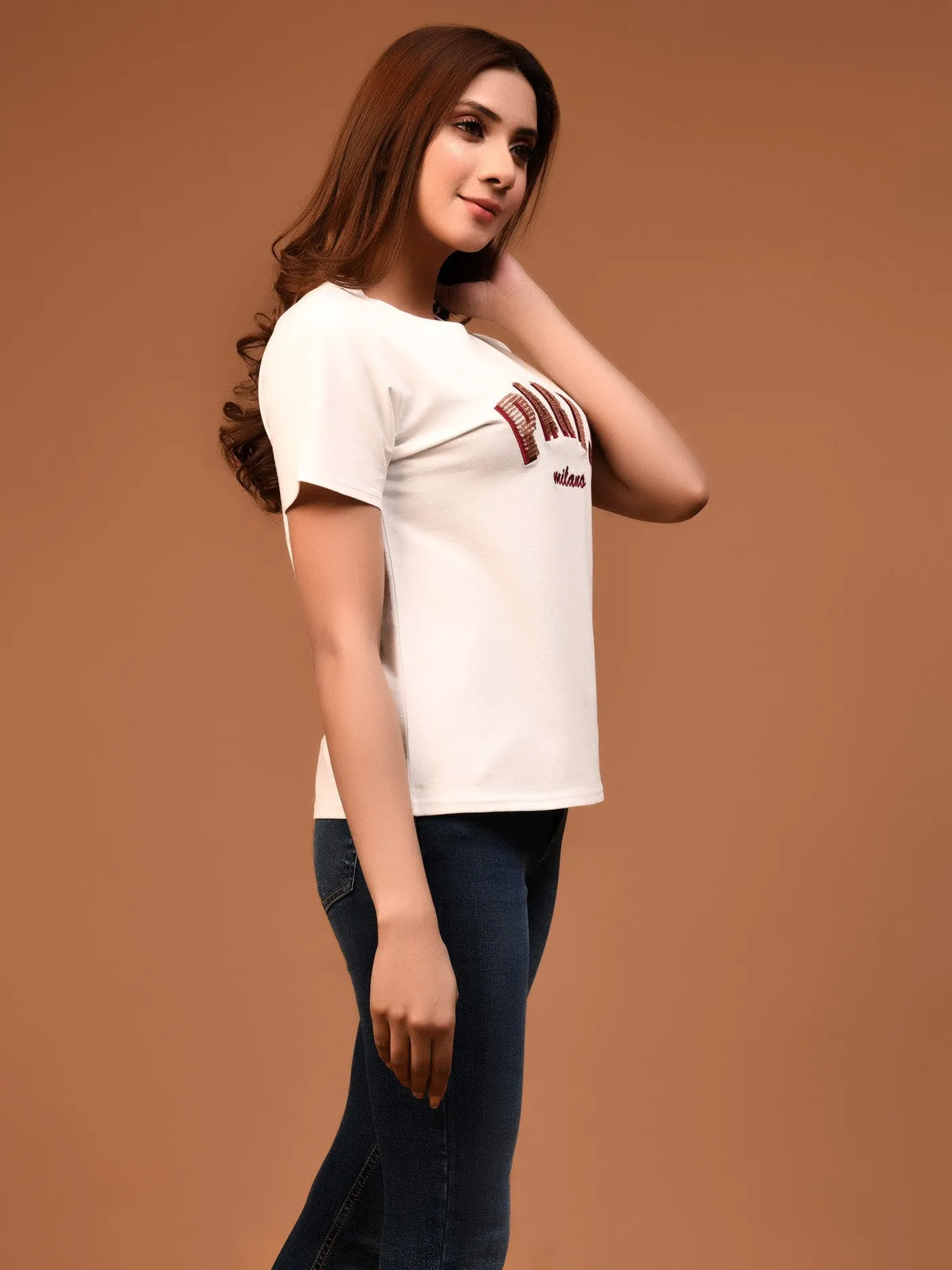Sequined Letter T-Shirt