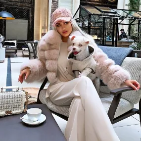Short Faux Fox Fur Coat Women Elegant Thick Warm Fur Coat For High Quality Fluffy Raccoon Faux Fur Coat