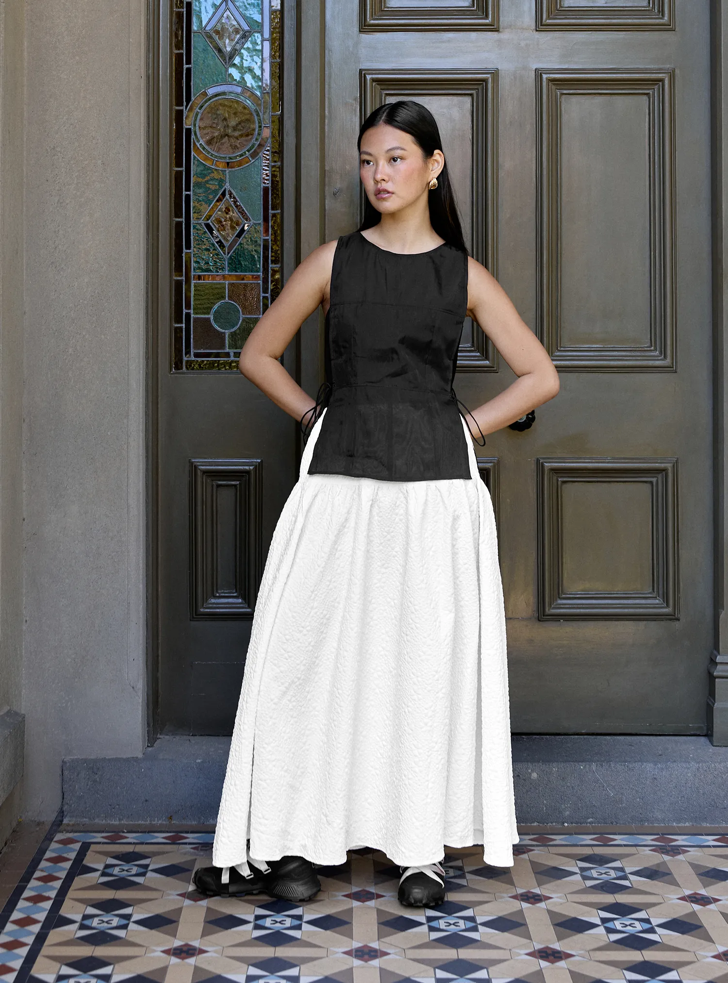 Side Tie Layer Top (Smoke)