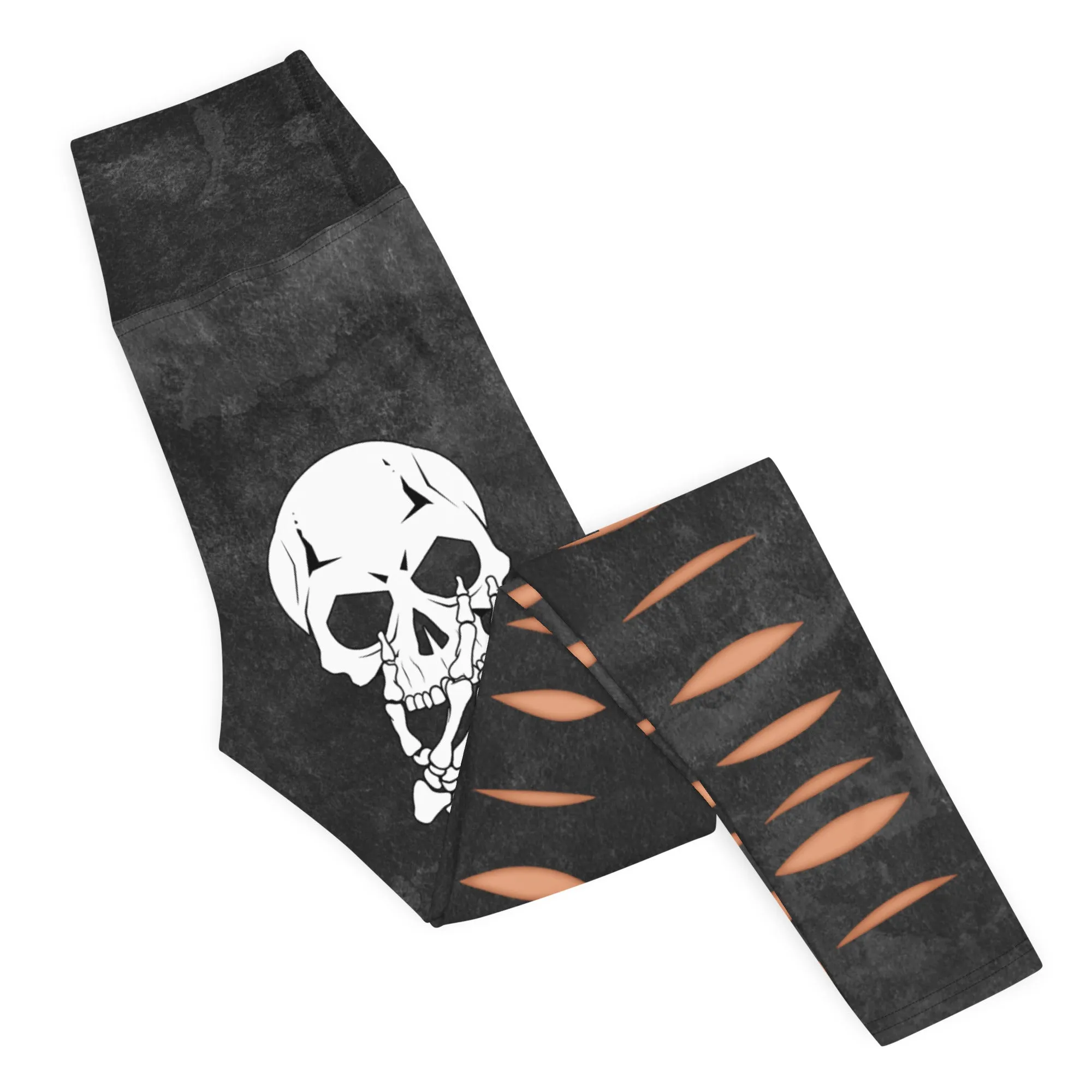 Skeleton 3D Cut Out Effect Yoga Leggings