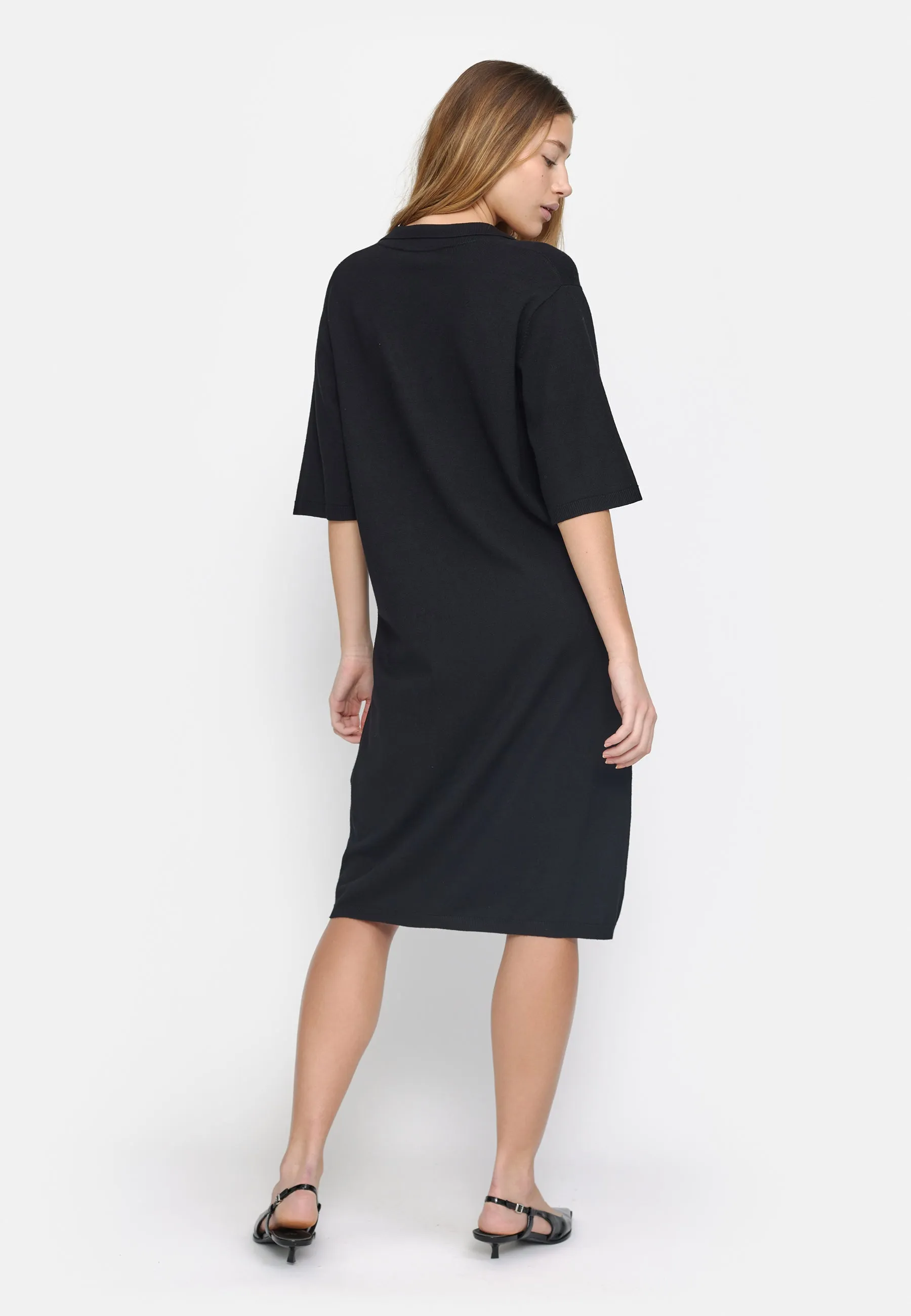 SRLea SS Polo Knit Dress - Black