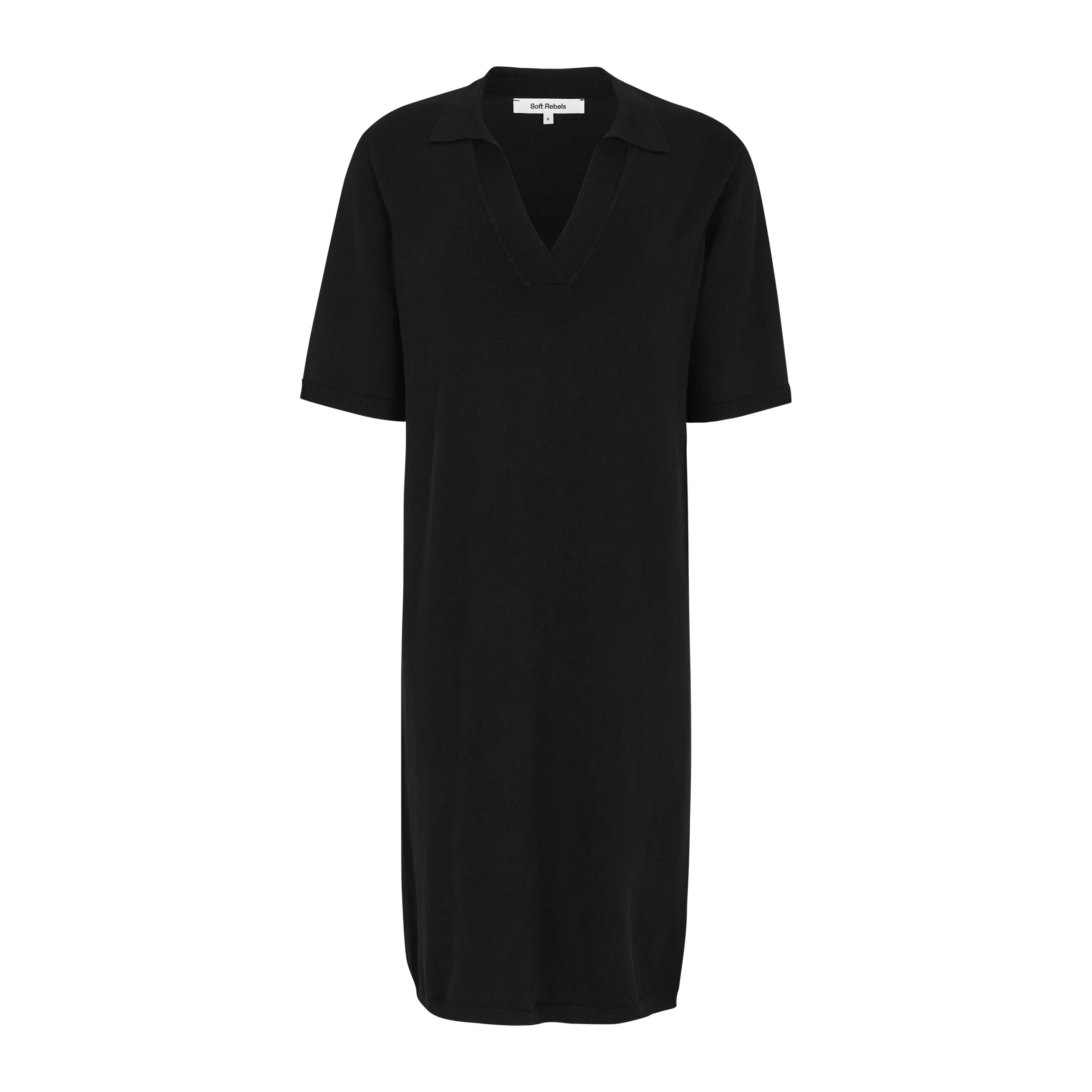 SRLea SS Polo Knit Dress - Black